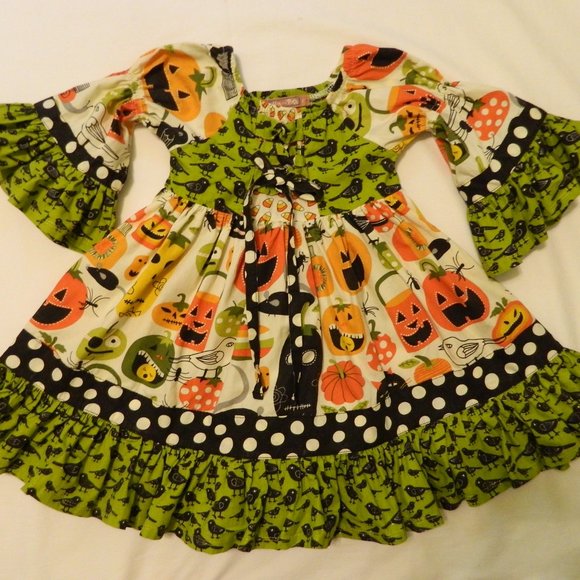 Jelly The Pug Other - Girls size 2T Halloween Dress Pumpkins Crows Jelly the Pug